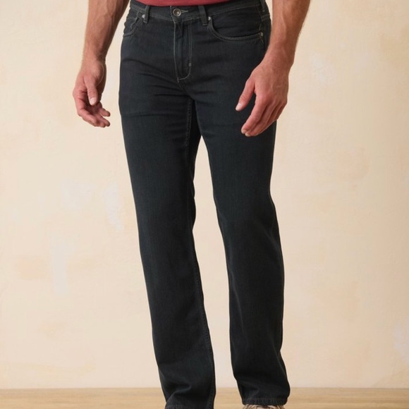 NWT Tommy Bahama Cayman Island Relaxed Fit Jeans Black Overdye 42x30